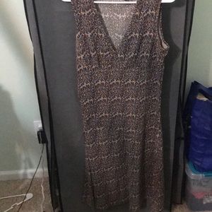 Tank top style animal inspired print dress